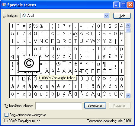 Windows tekens | Compucated.be